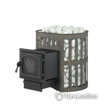 Дровяная банная печь Везувий Легенда Ковка 12 (261) чугун в Бронницах